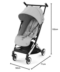 CYBEX Gold Kinderwagen Libelle mit One-Pull Harness, Von ca. 6 Monaten bis ca. 4 Jahre (max. 22 kg), Ultraleicht (nur 6 kg), Almond Beige (Beige mit taupefarbenem Rahmen)