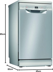 Bosch SPV2IKX10E Serie 2 Smarter Geschirrspüler vollintegriert, 45 cm breit, Besteckkorb, Extra Trocknen auf Knopfdruck, InfoLight roter Lichtpunkt am Boden, AquaStop Schutz gegen Wasserschäden, Weiß