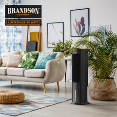 Brandson - Luftkühler mit Wasserkühlung 5 in 1 - Verdunstungskühler, Luftbefeuchter, Ventilator & Luftreiniger, mobile Klimaanlage ohne Abluftschlauch - Preisträger 2025 - leise - 5L Wassertank