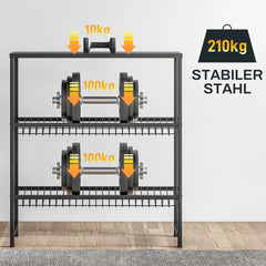 HOMCOM Getränkekistenregal höhenverstellbar 3 Ebenen