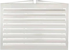 Qventi Abdeckung für Klimaanlage - Anthrazit/Grau - Aluminium - Schutzgitter - Verkleidung - Einfache Montage - Größe S - Außenmaße (LxBxH): 100 x 50 x 75 cm