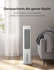 PELONIS Luftkühler mit Wasserkühlung, Klimaanlage Mobil, 5L Ventilator mit Wasserkühlung, Klimagert Luftbefeuchter mit Fernbedienung, 355m/h Klimaanlage Ohne Abluftschlauch