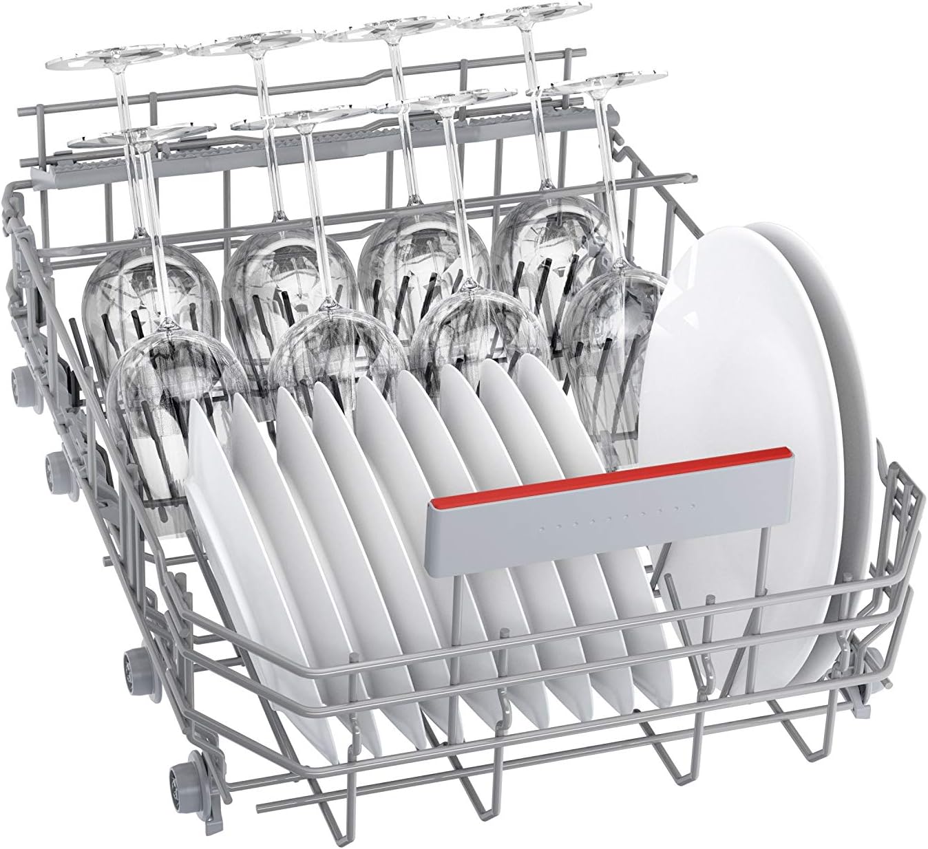 Bosch SPS4HMI61E Serie 4 Freistehender Geschirrspüler / E / 45 cm / Edelstahl / 76 kWh/100 Zyklen / 10 MGD / SuperSilence / Extra Trocknen / VarioSchublade / Home Connect