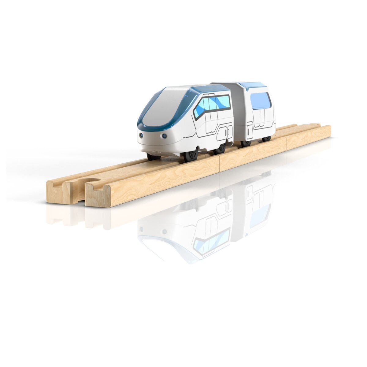 Playtive Holz-Eisenbahn-Set Weltraumstation, 67-teilig - B-Ware neuwertig