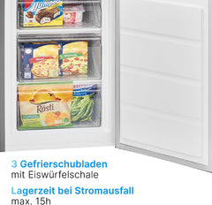 Bomann Gefrierschrank 87L | Gefrierschrank klein mit Temperaturbereich ≤ -18°C | 3 Schubladen | Tiefkühlschrank mit wechselbarem Türanschlag | Freezer Tiefkühlschrank klein GS 7253 weiß