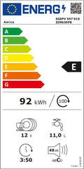Amica Einbau-Geschirrspüler EGSPV 597 910 / vollintegriert / 60 cm breit / 5 Programme, 12 Maßgedecke/Startzeitvorwahl