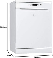 Bauknecht B2F HD624 A Freistehender Geschirrspüler/ 60 CM/ 14 Maßgedecke/Hygieneprogramm/Vollwasserschutz/Startzeitvorwahl