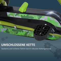 HOMCOM Kinder Go Kart Tretauto Offroad-Design verstellbarer Sitz