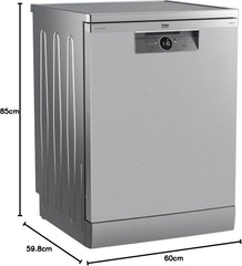 Beko BDFN26420W b300 freistehender Geschirrspüler, unterbaufhig, Platz für 14 Magedecke, Pro Inverter Motor, TrayWash, HygieneIntense, 6 Programme, WaterSafe+, Wei
