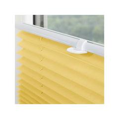 Lichtblick Klemmfix Plissee, stufenloses Einstellen, blickdicht, Montage ohne Bohren, 130 cm, 100 cm, Gelb - B-Ware neuwertig