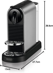 Nespresso De'Longhi EN267.BAE Citiz Kaffeemaschine mit Milchaufschäumer, Energiesparfunktion, 1710W, 1 Liter, 37.2 x 21.8 x 27.7 cm, Schwarz