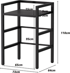 MSFE Regal über Waschmaschine,Höhenverstellbarer Wäschetrocknerständer,Lagerregal über der Waschmaschine, Tragfähigkeit 350 kg,für Waschmaschine und Trockner,73 * 64 * 110cm,Patentiertes Produkt