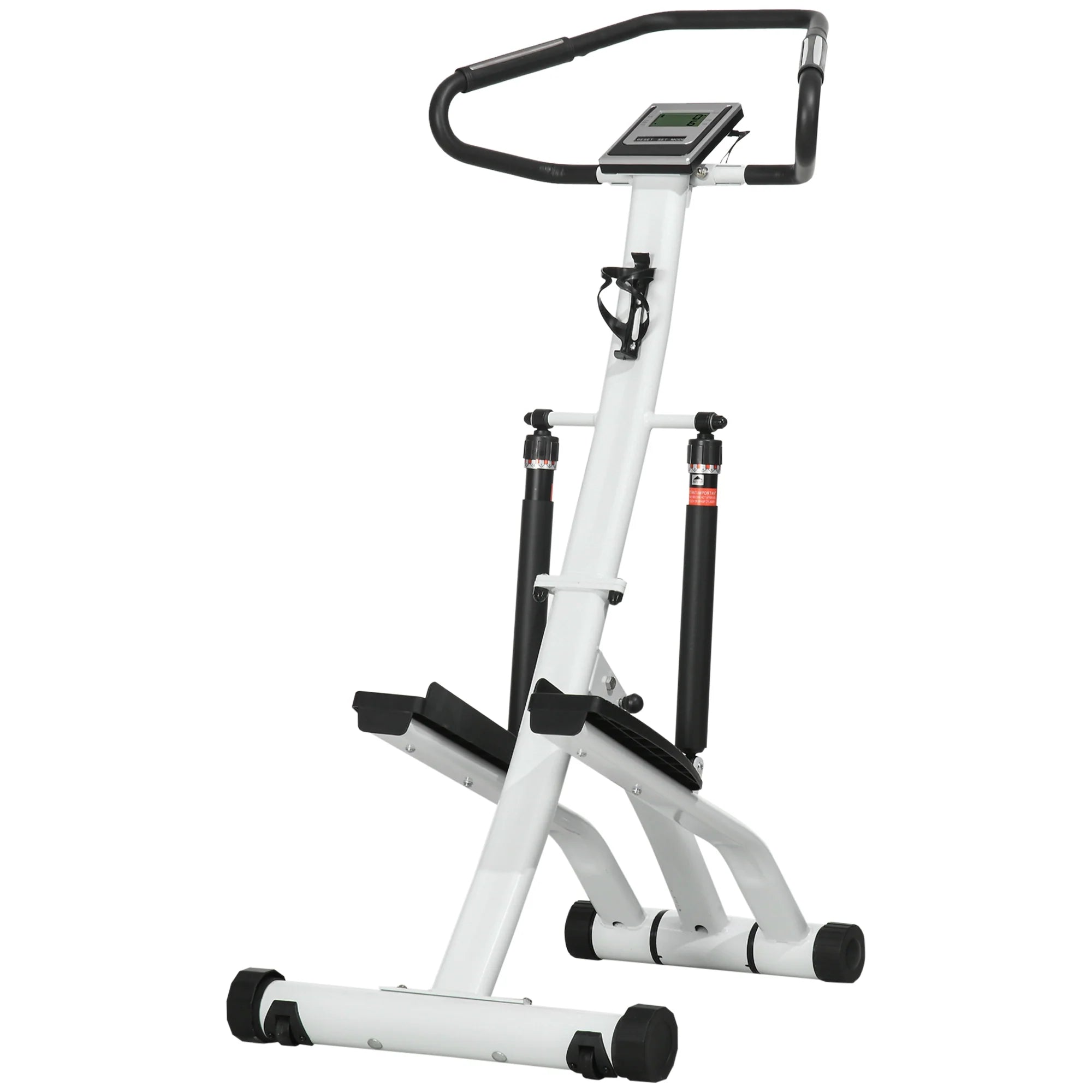 SPORTNOW Stepper mit Handgriff 12 Widerstandsstufen Monitor-Anzeige