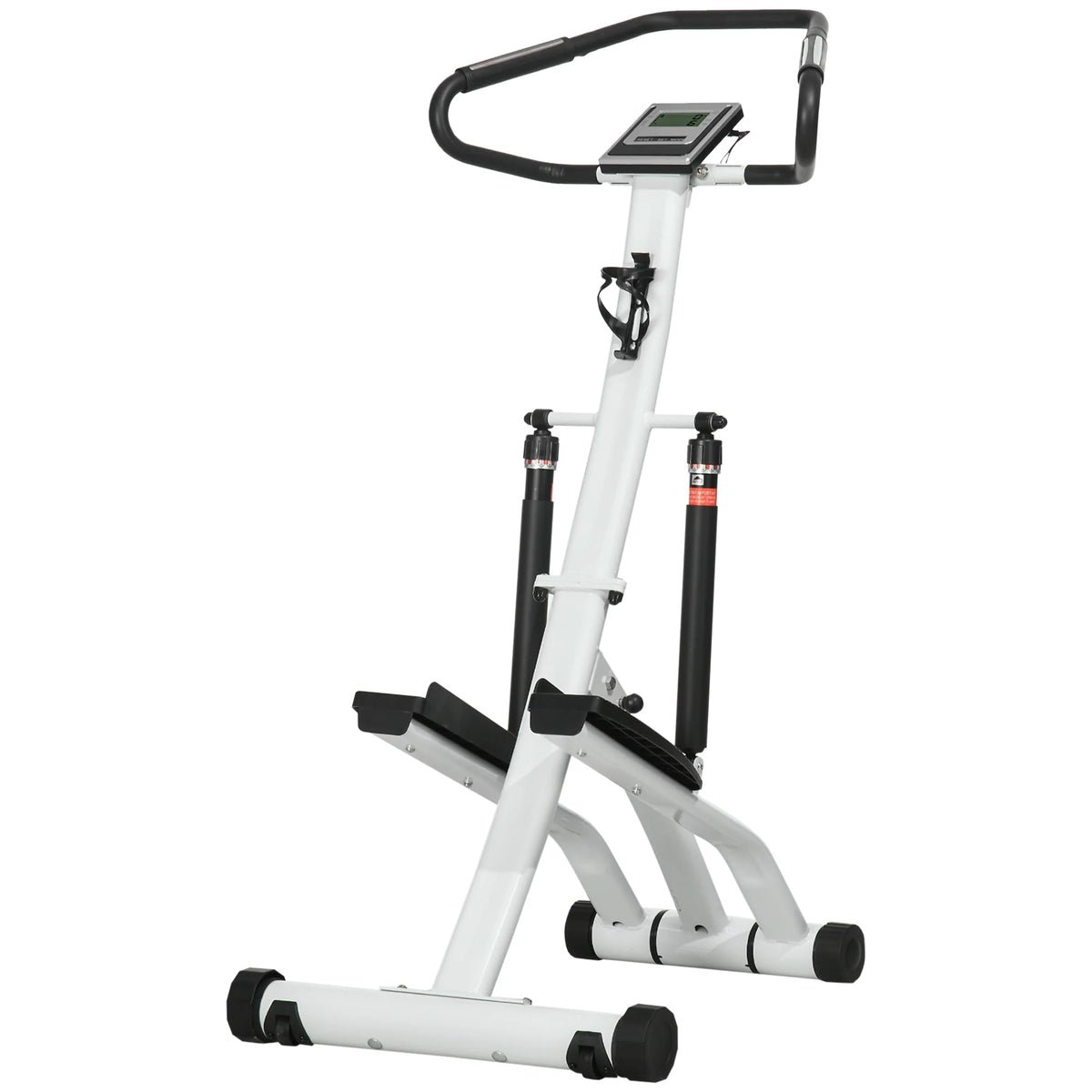 SPORTNOW Stepper mit Handgriff 12 Widerstandsstufen Monitor-Anzeige