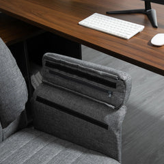 HOMCOM Bürostuhl Drehstuhl Retro Design höhenverstellbar grau
