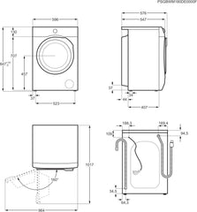 AEG L7WBA60680 Waschtrockner / DualSense - schonende Pflege / 8 kg Waschen / 5 kg Trocknen / D / energiesparend / Mengenautomatik / Nachlegefunktion / ProSteam - Auffrischfunktion / 1600 U/min Weiß