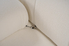 Bubble Beige L1 Ecksofa - Weiss