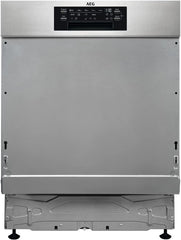 AEG Vollintegrierter Geschirrspüler 60cm, Spülmaschine Serie 7000: mit Glasschutz, Energieklasse A, Besteckschublade, personalisierte Zeit-Steuerung, leise 41dB, ComfortRails, Wasserstopp, FSE7676AP