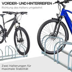 HOMCOM Fahrradständer Mehrfachständer 5 Fahrräder erweiterbar