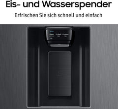 RS6GA8521B1/EG Side-by-Side Kühlschrank, 178 cm, 634 , 225  Gefriervolumen, Space Max Technologie, Premium Black Steel