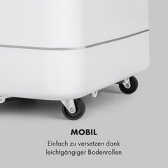 Klarstein Mobile Klimaanlage mit Abluftschlauch, 3-in-1 Klimagerät mit Ventilator, Luftentfeuchter & Nachtmodus, Kleine & Portable Klimaanlage für Wohnung & Büro, 12000 BTU Niedrig Verbrauch