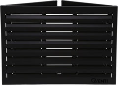 Qventi Abdeckung für Klimaanlage - Anthrazit/Grau - Aluminium - Schutzgitter - Verkleidung - Einfache Montage - Größe S - Außenmaße (LxBxH): 100 x 50 x 75 cm