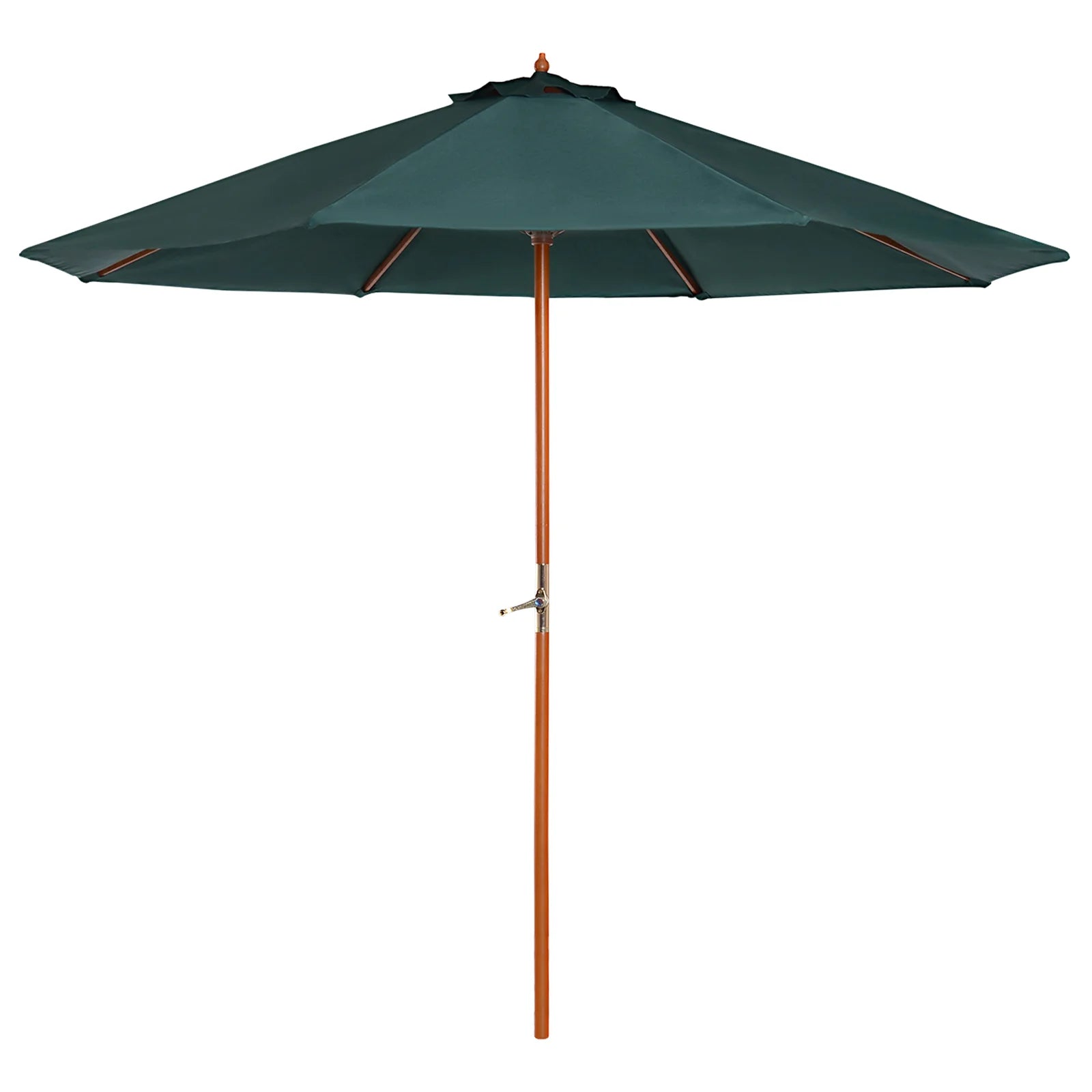 Outsunny Sonnenschirm Garten UV-beständig Handkurbel Pappelholz