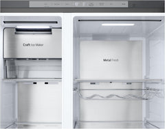 LG GSGV81PYLL Side by Side Kühlschrank, Klasse E, 635 L, Instaview, Kühlschrank mit Gefrierfach, Eis-, Crushed Ice- Wasserspender, Total NoFrost, Smart Inverter Kompressor, Wi-Fi