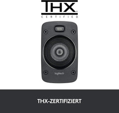 Logitech Z906 5.1 Sound System, Lautsprecher mit 1000 Watt Surround Sound, THX, Mehrere Audio-Eingänge, Fernbedienung, EU Stecker, PC/PS4/Xbox/Stereo-Anlage/TV/Smartphone/Tablet - Schwarz
