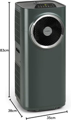 Klarstein Mobile Klimaanlage mit Abluftschlauch, 5-in-1 Klimagerät, Ventilator, Luftentfeuchter, Luftreiniger & Nachtmodus, App-Steuerung, Kleine & Portable, für Wohnung & Büro, 12000 BTU