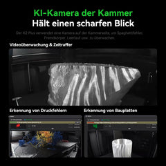 Creality K2 Plus Combo 3D-Drucker, 16-Farben Multimaterial-Druck, 350³mm XXL-Bauraum, Servo-Direktantrieb, Dual-KI-Kameras, Ultra-Leise
