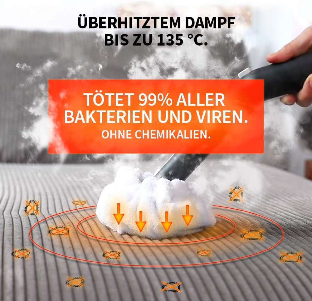 Dupray Neat Dampfreiniger, multifunktional, für zu Hause: Bden, Mbel, Autos und mehr (Steam Cleaner EU Plug)