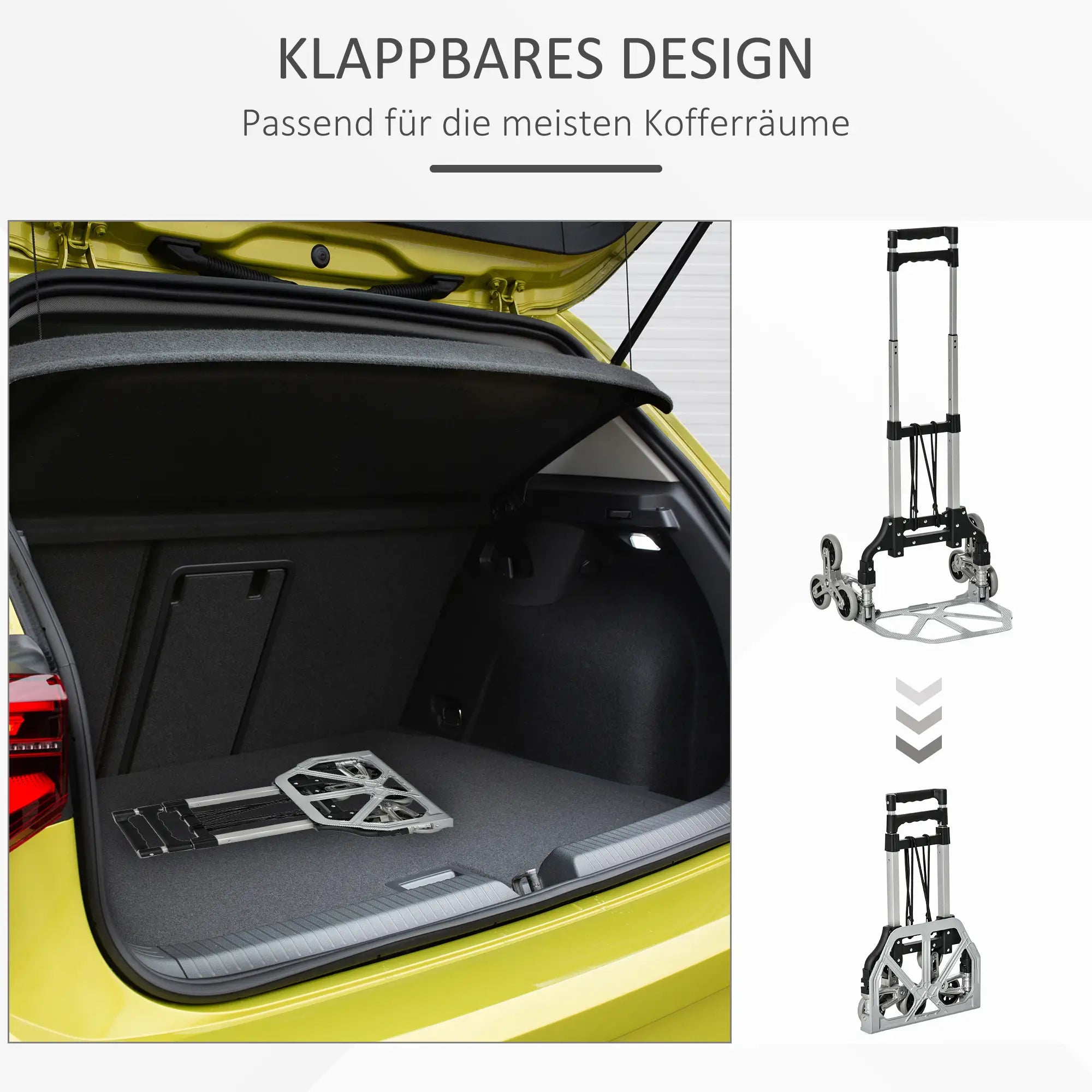 Durhand Treppensteiger Sackkarre 6 Räder faltbar Aluminium