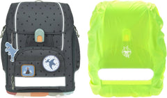 LÄSSIG 7-teiliges Schulranzen Set Kinder/School Set Boxy Unique Schwarz