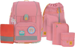 LÄSSIG 7-teiliges Schulranzen Set Kinder/School Set Boxy Unique Schwarz
