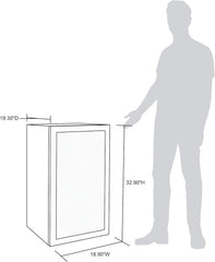 Getränkekühlschrank | Freistehender Kühlschrank für 126 Dosen mit Glastür mit Scharnier rechts | Mini-Getränkekühlschrank, perfekt für Bier, Wein, Limonade und kühlere Getränke