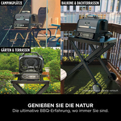 Ninja Woodfire Electric BBQ Grill & Smoker & Air Fryer, 7-in-1 Outdoor BBQ Grill, Air Fry, Smoke, Roast, Bake and more, Weather Resistant, Non-Stick, Portable, Electric, Grey/Black OG701EU
