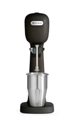 HENDI Milchshake Maker, Inkl. 2 Mixbechers (Edelstahl und Polykarbonat) und 4 austauschbaren Rührwerken, Drink mixer, Frappés, Getränkemixer, 230V/400W, 170x196x(H)490mm, Karamell