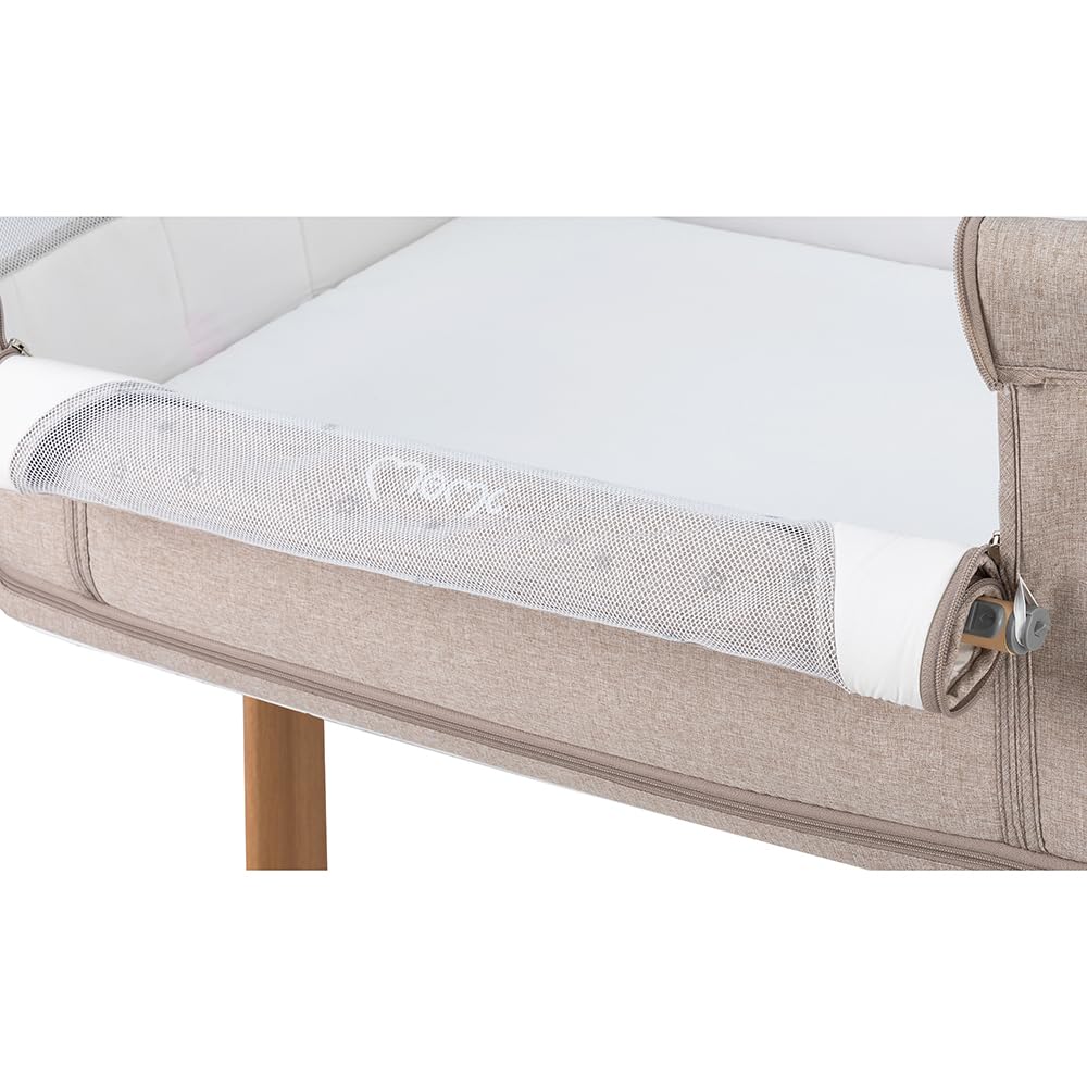Momi SMART Bed 4-in-1 Kinderbeistellbetten bis 15 kg, Beistellbett für Babys mit Matratze, Höhenverstellbar