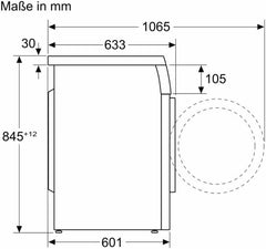 Bosch WUU28TA8 Serie 6 Waschmaschine, 8 kg, 1400 UpM, ActiveWater Plus maximale Energie- und Wasserersparnis, AquaStop Schutz gegen Wasserschäden, EcoSilence Drive leiser und effizienter Motor