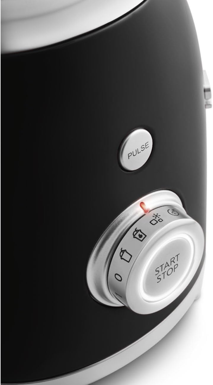 Smeg, BLF03PKEU, 1,5 l Standmixer, 4 -Geschwindigkeitsstufen, 4 Automikprogramme, Abnehmbare Doppelklinge, Deckelöffnung transparent mit Dosierkappe, rutschfest, 800W, Rose