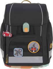 LÄSSIG 7-teiliges Schulranzen Set Kinder/School Set Boxy Unique Schwarz