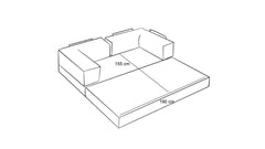 Comfort 3er Sofa - Sahne