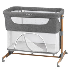 Momi SMART Bed 4-in-1 Kinderbeistellbetten bis 15 kg, Beistellbett für Babys mit Matratze, Höhenverstellbar