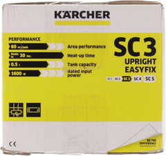 Krcher Dampfreiniger SC 3 Upright EasyFix, Aufheizzeit: 0,5 min., Flchenleistung: ca. 60 m, Tank: 0,5 l, Heizleistung: 1.600 W, mit Bodendüse, Bodentuch, Teppichgleiter, Entkalkungskartusche