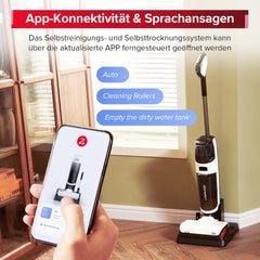 roborock Dyad Pro Nass Trockensauger Kabelloser Staubsauger 17000pa Automatische Trocknung & Selbstreinigend Wischsauger mit APP-Steuerung, Doppelte Wassertanks für Harte Bden
