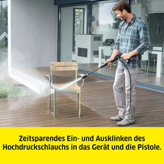 Krcher Hochdruckreiniger K Mini, leicht und kompakt, Druck: max. 110 bar, Durchfluss: 360 l/h, Flche: 20 m/h, Gewicht: 3,93 kg, Hochdruckpistole, Dreckfrser, Strahlrohr, Wasserfilter,Schwarz, Gelb