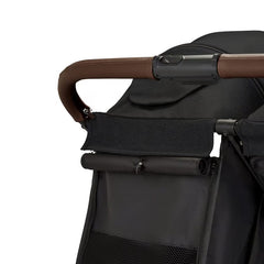 Ickle Bubba Venus Prime Doppelkinderwagen - geeignet von Geburt bis 15 kg (ca. 3 Jahre), leichter, faltbarer Zwillingskinderwagen mit Neugeborenenkokon, 2 Fußwärmern und Regenschutz (Schwarz)