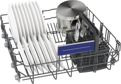 Siemens SN43ES14VE, iQ300 Smarter Geschirrspüler, Unterbau-Spülmaschine mit Besteckschublade, 60 cm, automatische Türöffnung dank autoOpen dry, besonders leise mit iQdrive-Motor, aquaStop, Edelstahl