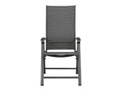 Alu-Set »Houston«, 9-teilig - Ausziehtisch & 8 Hochlehner, grau